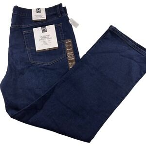 Members Mark Mens Straight Fit Premium Stretch Denim Jeans Dark Wash 42x32 NWT